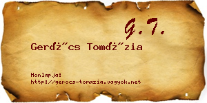 Gerócs Tomázia névjegykártya