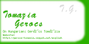 tomazia gerocs business card